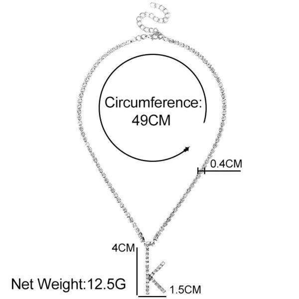Pakabukas grandinėlė su abėcėlės raidėmis parametrai Pakabukas grandinėlė su abėcėlės raidėmis parametrai
