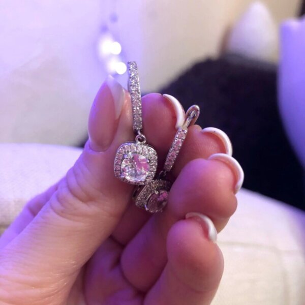 Elegantiški kvadratinės formos kabantys auskarai-3 Elegantiški kvadratinės formos kabantys auskarai-3