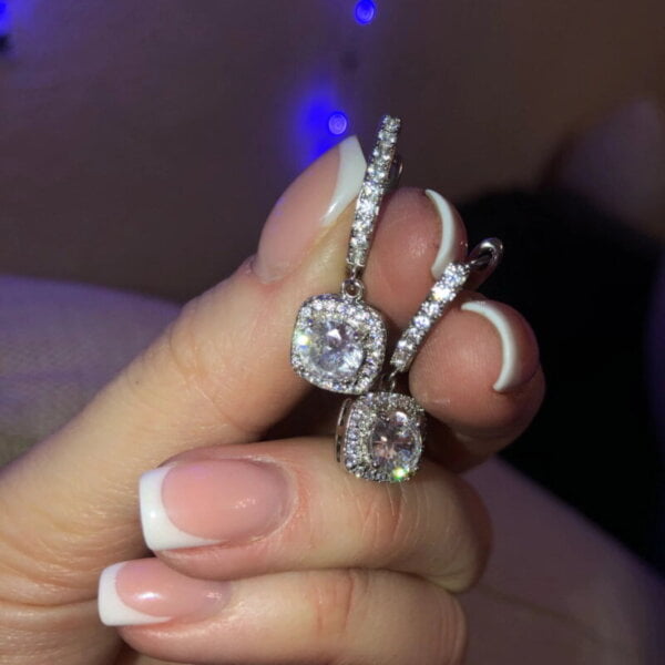 Elegantiški kvadratinės formos kabantys auskarai-4 Elegantiški kvadratinės formos kabantys auskarai-4