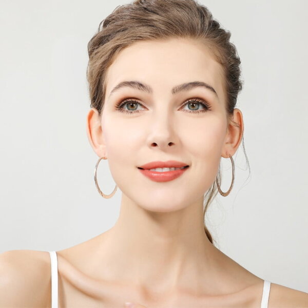 Sidabriniai apskritimo formos auskarai-3 Sidabriniai apskritimo formos auskarai-3