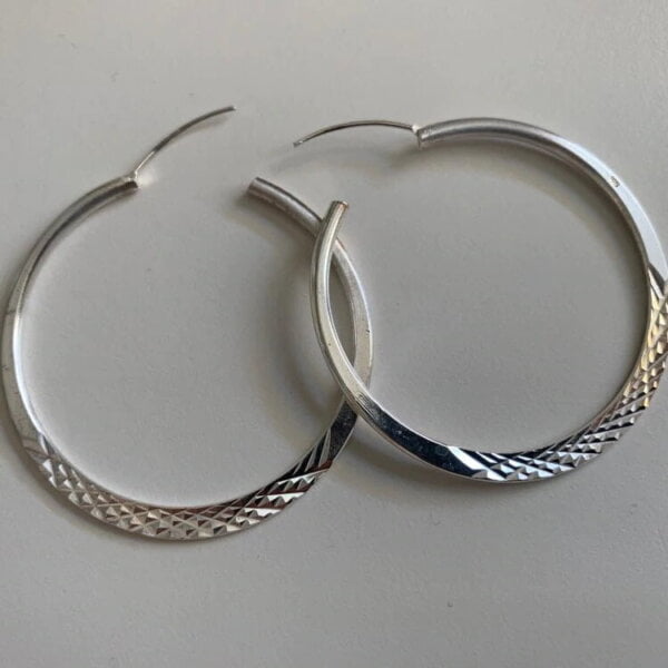 Sidabriniai apskritimo formos auskarai-6 Sidabriniai apskritimo formos auskarai-6