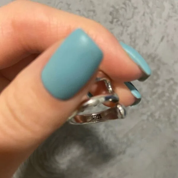 Sidabrinis minimalistinis unikalios formos žiedas-8 Sidabrinis minimalistinis unikalios formos žiedas-8