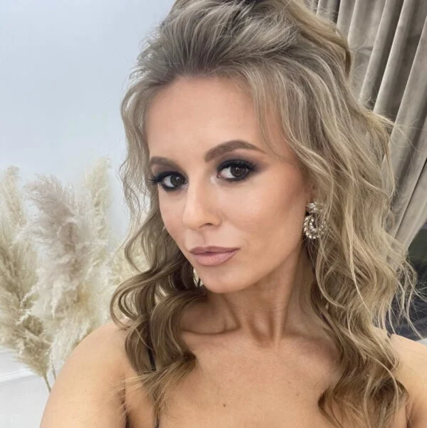 Dirbtinio brangakmenio dideli apvalūs auskarai-7 Dirbtinio brangakmenio dideli apvalūs auskarai-7