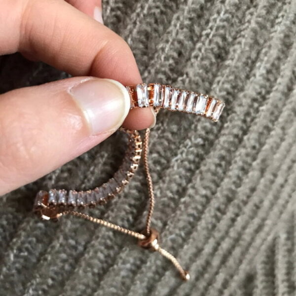 Prabangi apyrankė su cirkonio kristalais-4 Prabangi apyrankė su cirkonio kristalais-4