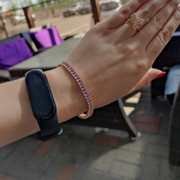 Prabangi apyrankė su cirkonio kristalais-5 Prabangi apyrankė su cirkonio kristalais-5