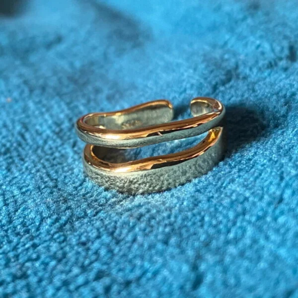 Sidabrinis madingas apvalus žiedas-6 Sidabrinis madingas apvalus žiedas-6