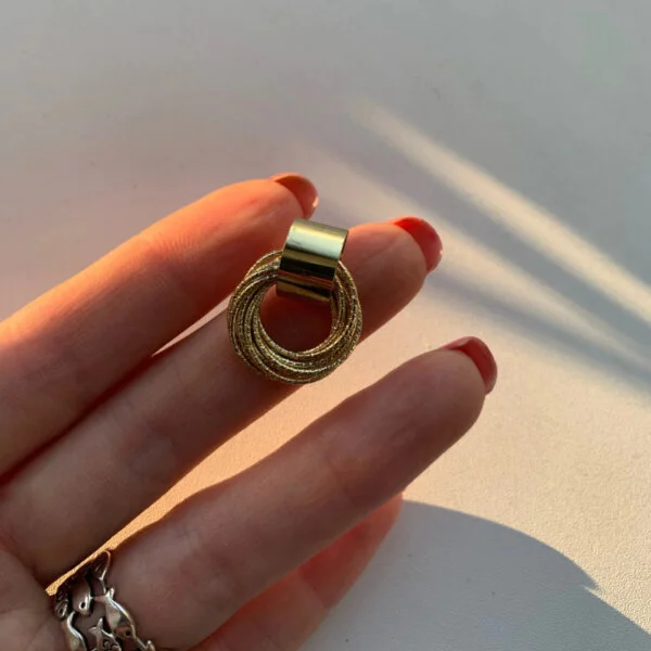 Auksiniai kelių mažų apskritimų auskarai-2 Auksiniai kelių mažų apskritimų auskarai-2