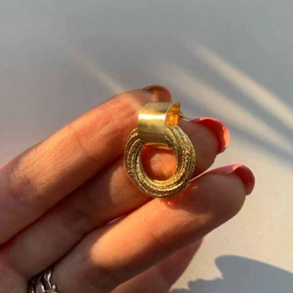 Auksiniai kelių mažų apskritimų auskarai-3 Auksiniai kelių mažų apskritimų auskarai-3