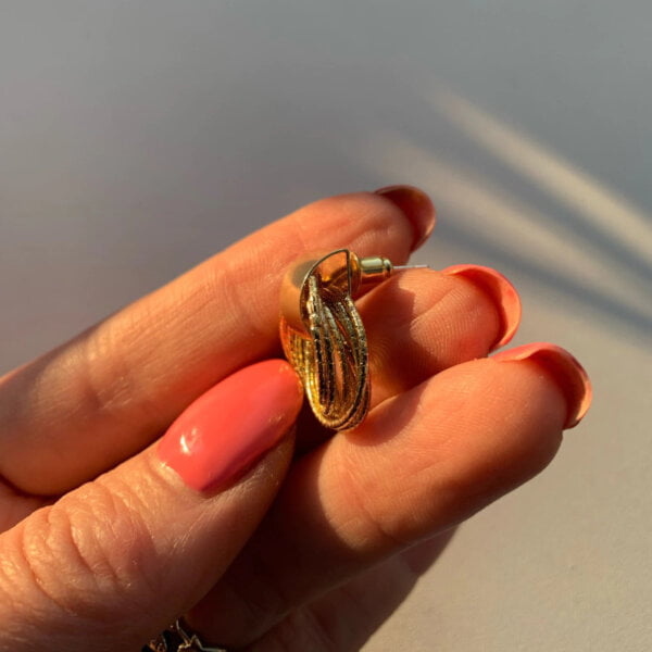 Auksiniai kelių mažų apskritimų auskarai-4 Auksiniai kelių mažų apskritimų auskarai-4