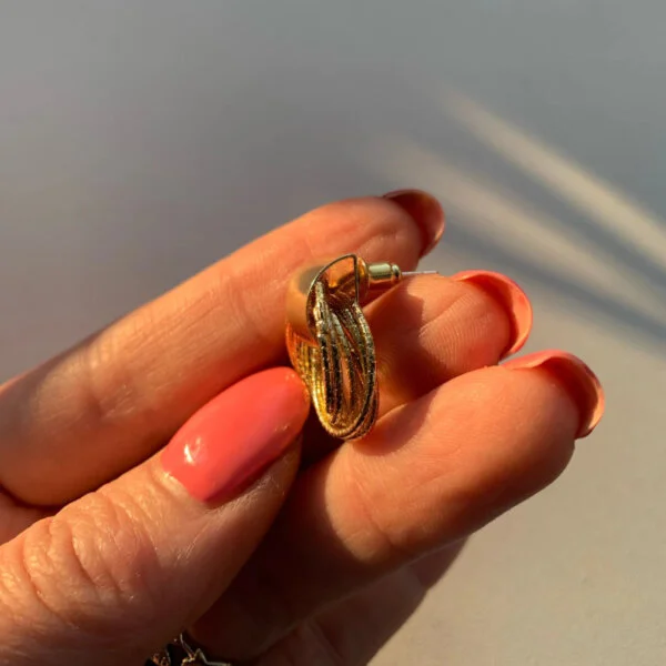 Auksiniai kelių mažų apskritimų auskarai-4 Auksiniai kelių mažų apskritimų auskarai-4