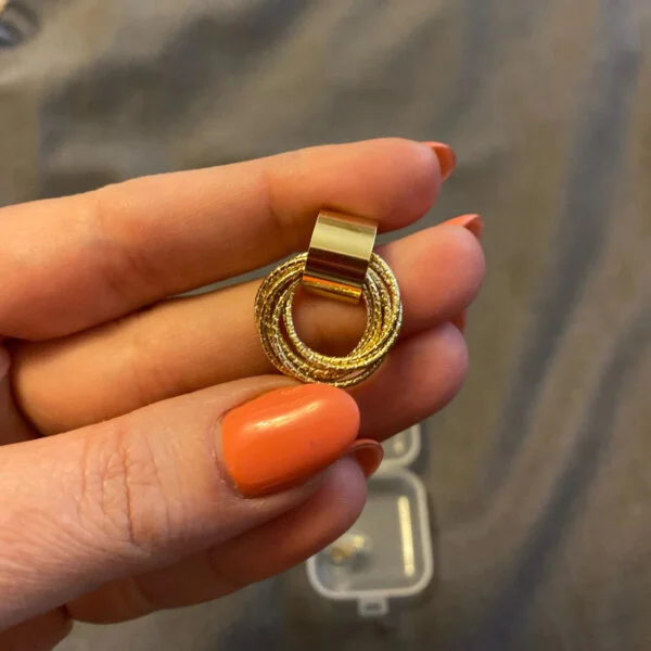 Auksiniai kelių mažų apskritimų auskarai-5 Auksiniai kelių mažų apskritimų auskarai-5