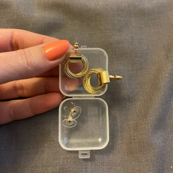 Auksiniai kelių mažų apskritimų auskarai-7 Auksiniai kelių mažų apskritimų auskarai-7