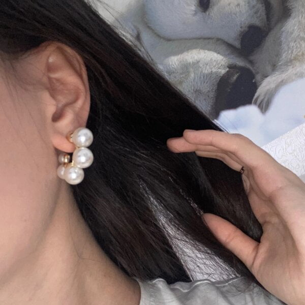 Elegantiški perlų auskarai-5 Elegantiški perlų auskarai-5