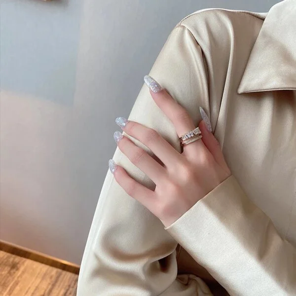 Prabangus cirkonio ir aukso žiedas-3 Prabangus cirkonio ir aukso žiedas-3