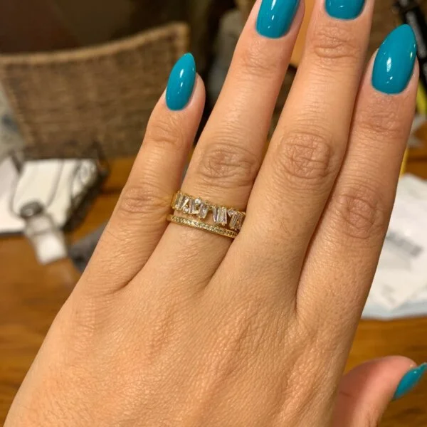 Prabangus cirkonio ir aukso žiedas-6 Prabangus cirkonio ir aukso žiedas-6